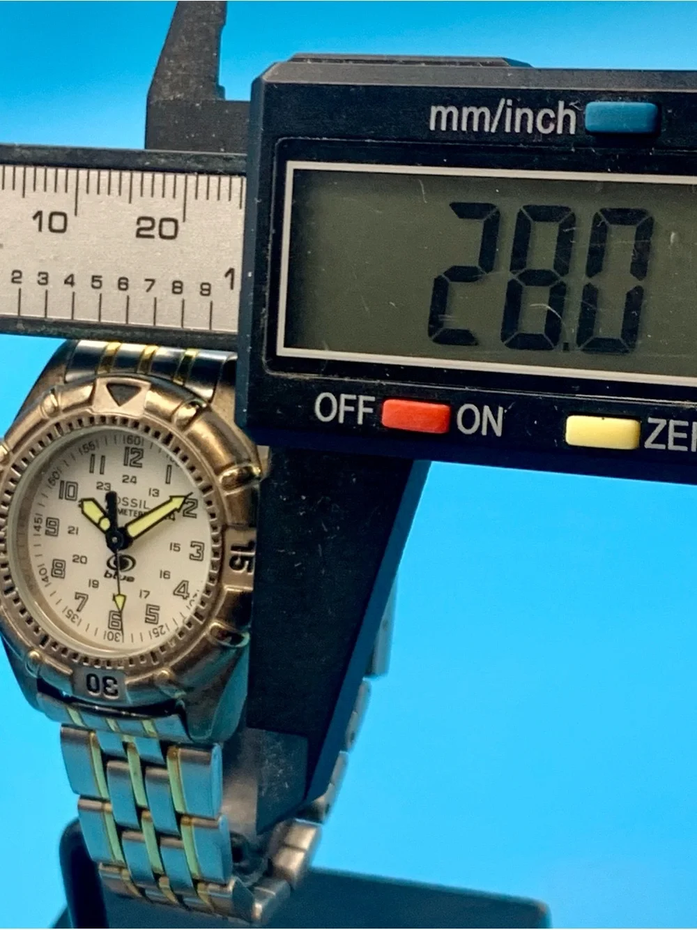 FOSSIL BLUE STARMASTER LU-2531 Women’s Vintage Watch Backlight Works New Battery